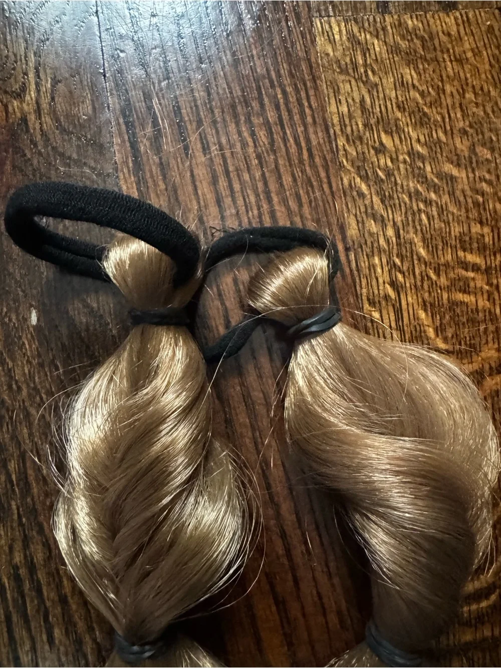 Synthetic Bubble Ponytail Extensions - Light Brown